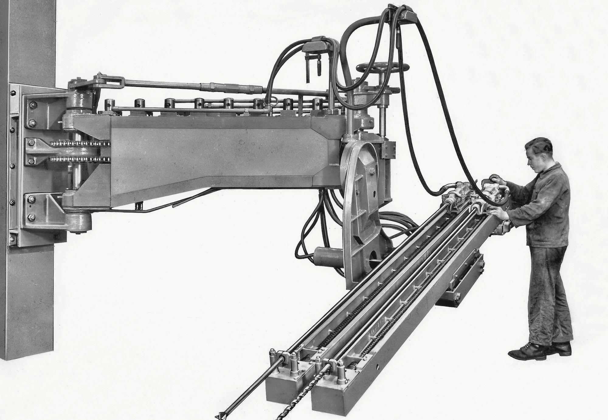 1958 Erste Bohrmaschine für Hochöfen
